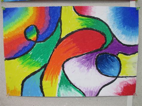 Oil- Pastel Abstracts - ART AT HILLSIDE MIDDLE SCHOOL!