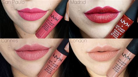 NYX swatches | Nyx soft matte lip cream, Soft matte lip cream, Lip cream