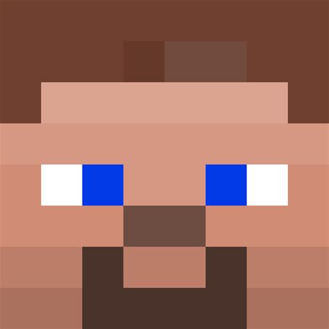 Steve Head Minecraft Pixel Art