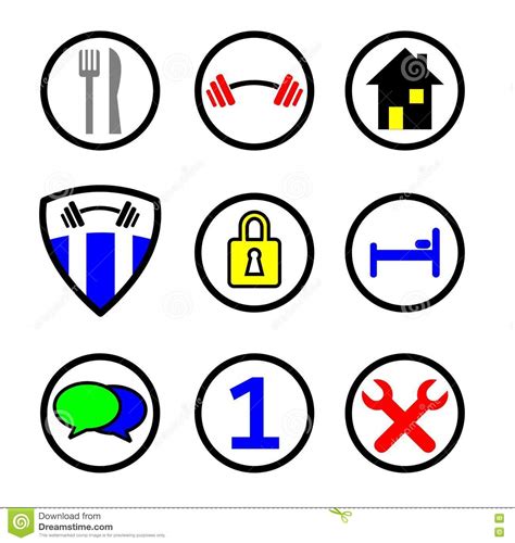 Service Icons in colors stock vector. Illustration of service - 71861443