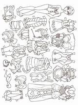 Paper Dolls coloring Pages sketch template