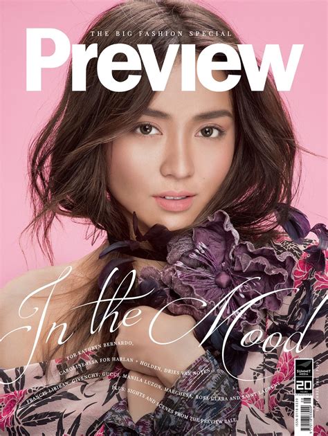 Kathryn Bernardo lensed by Bj Pascual on the cover of Preview Magazine ...