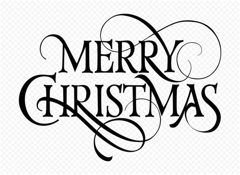 HD Black Merry Christmas Text Logo PNG | Citypng