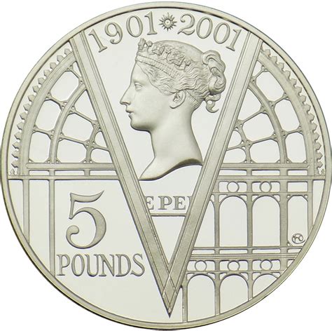 5 Pounds - Elizabeth II (Queen Victoria; Silver) - United Kingdom – Numista