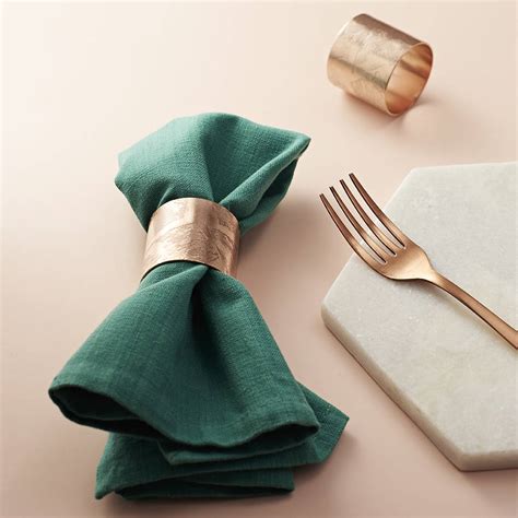 handmade copper napkin rings by magnus & bella | notonthehighstreet.com