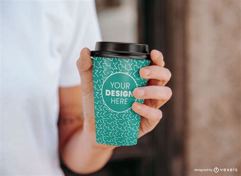 Disposable Coffee Cup Mockup Design PSD Editable Template