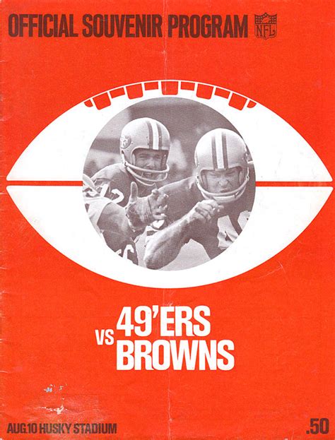 NFL Program: San Francisco 49ers vs. Cleveland Browns (August 10, 1969 ...