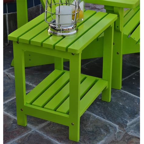 Rectangular Side Table Lime Green Painted Cedar | Solid wood side table, Side table wood, Side table