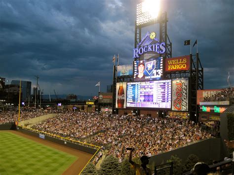 Coors Field - Night Cloudy Beautiful ! | Wells fargo, Coors, Cloudy