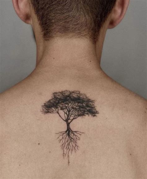 Oak Tree With Roots Tattoo