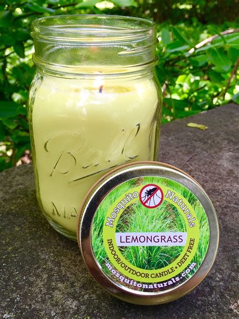 Mosquito Repellent Candle Natural Lemongrass Set 3 Deet Free Made ...