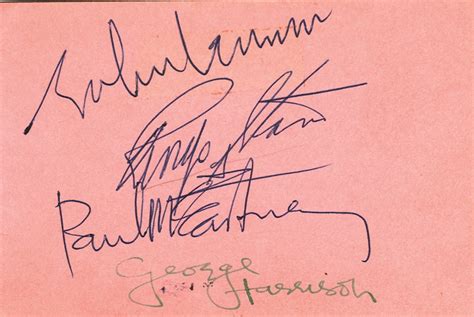 The Beatles complete set of autographs