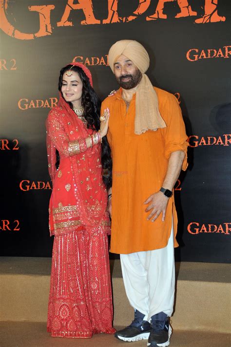 Ameesha Patel, Sunny Deol at the trailer launch of film Gadar 2 on 26 ...