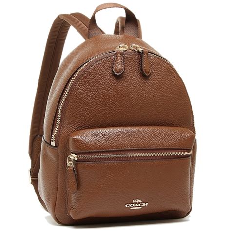 SpreeSuki - Coach Mini Charlie Backpack Saddle Brown 2 / Gold # F38263