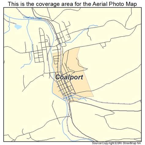 Aerial Photography Map of Coalport, PA Pennsylvania