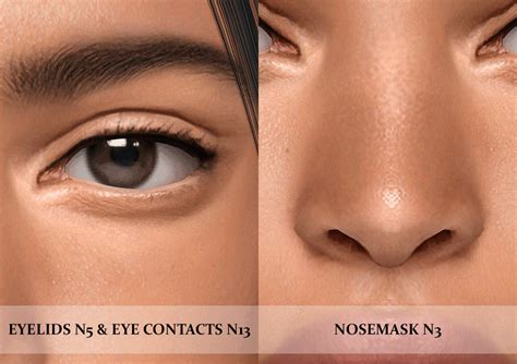 [poyopoyo] Nosemask N3 / Eyelids N5 / Eye Contacts N13 | Sims 4 cc eyes, Sims 4 cc skin, Sims 4