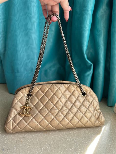 CHANEL Mademoiselle Gold color bag, Luxury, Bags & Wallets on Carousell