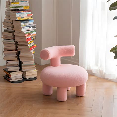 Armless Living Room Slipper Chair Fixed Back Slipper Accent Chair - 20.5"L x 20.5"W x 21"H 1 ...