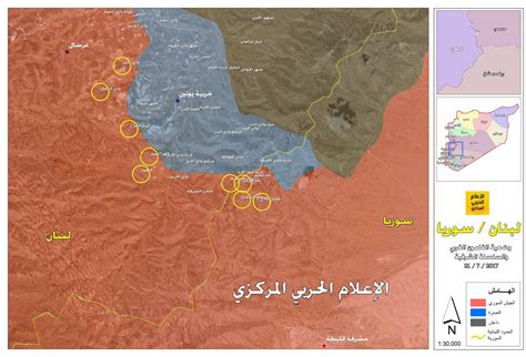 Hezbollah map of advances in Arsal barrens : r/syriancivilwar