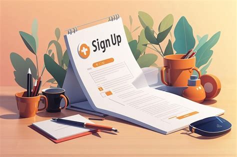 Premium AI Image | Sign up concept illustration