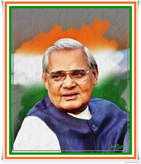 Digital Painting Of Former Prime Minister , Atal Bihari Vajpayee - Desi Painters