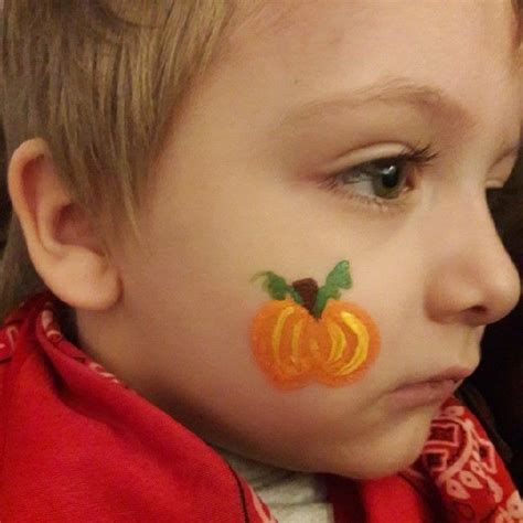 Pumpkin Face Paint kids | Face painting halloween kids, Easy halloween ...