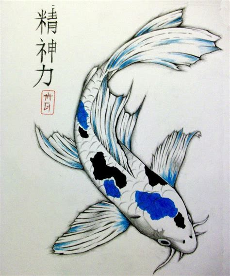 Afficher l'image d'origine | Dessin poisson, Carpe koi dessin, Dessin japonais