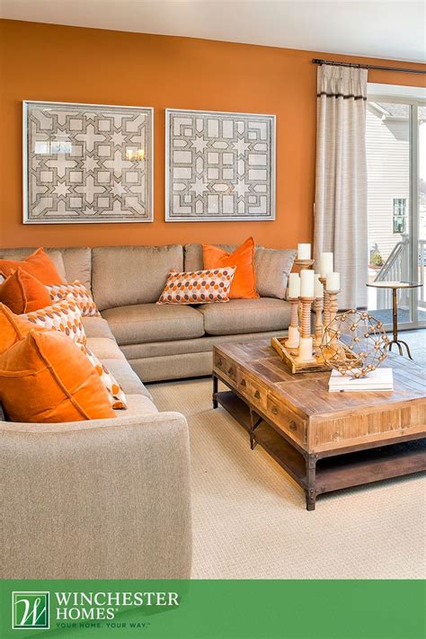Orange Living Room Interior Design | Online Information