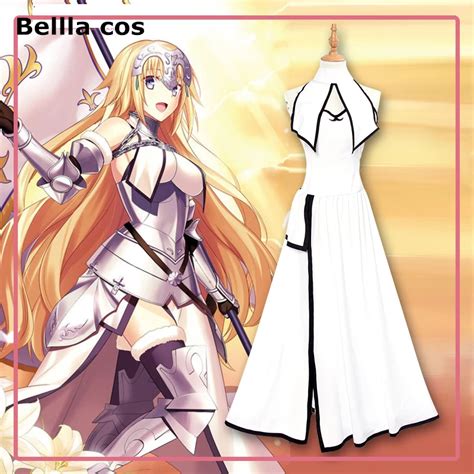 Hot sale Fate Grand Order Alter Jeanne D'Arc cosplay costume female woman white dress Halloween ...