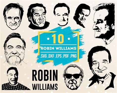 Robin Williams svg, famous people, portrait, film star, painting, celebrity svg, print art ...
