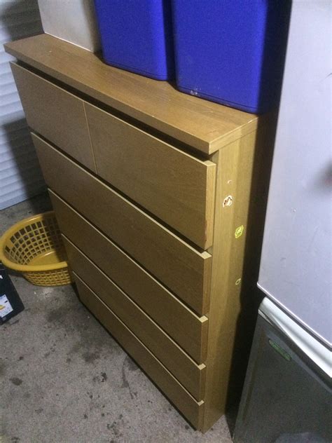 Ikea malm oak colour 6 draw chest of draws in ME5 Chatham for £35.00 ...