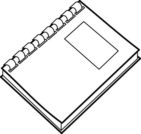 Spiral Notebook Clip Art Black and White | Spiral notebook, Notebook ...