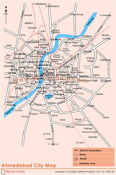 Ahmedabad Map - India