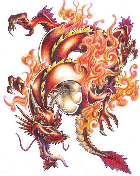 fire dragon tatoo by danieldeoliveira on DeviantArt