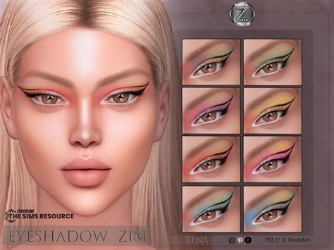 ZENX's EYESHADOW Z181 | Sims 4 cc makeup, Makeup cc, The sims 4 skin