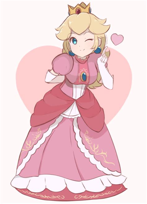 Princess Peach - Wink Taunt (Full Colored Sketch) by chocomiru02 ...