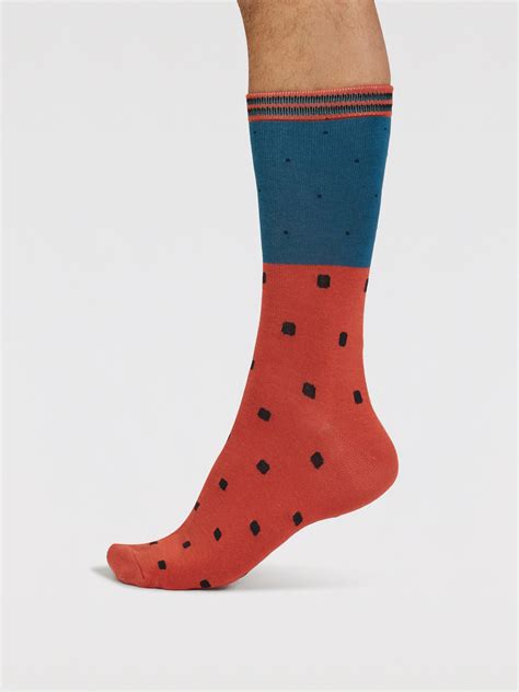 Rowan Spot Bamboo Socks - Lake Blue