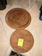 2 round wooden cutting boards - Walker Auctions LLC