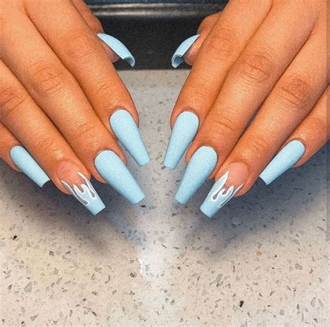 Pin by Smstew on nail designs | Acrylic nails coffin short, Blue acrylic nails, Long acrylic ...