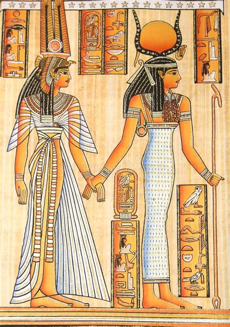 Egyptian queen Cleopatra. Ancient Egyptian parchment Egyptian queen ...