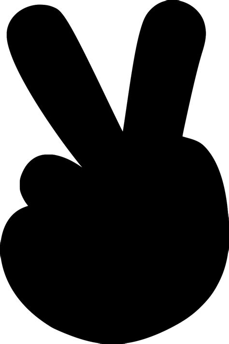 SVG > des doigts paix signe dessin animé - Image et icône SVG gratuite. | SVG Silh