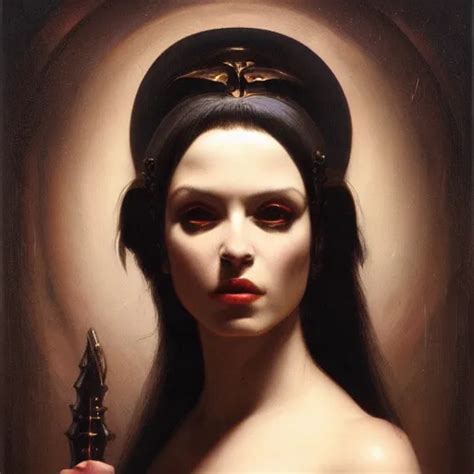 Portrait of The Goddess Astarte by Roberto Ferri, oil | Stable Diffusion