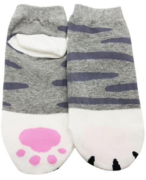 JJMax Women's Cute Kitty Cat Paws Socks with Paw Prints on Toes (Ankle Height) | Paws socks, Cat ...