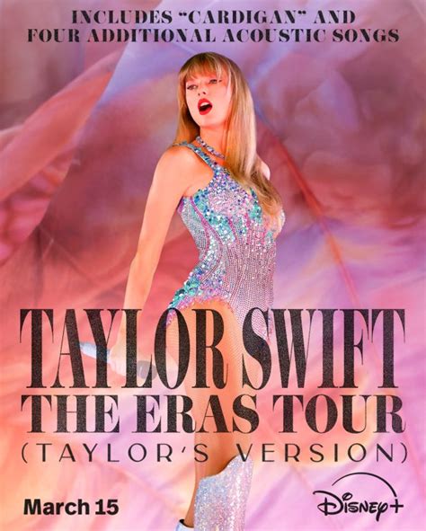 Taylor Swift - The Eras Tour, coming to Disney+ in March 2024 with five ...