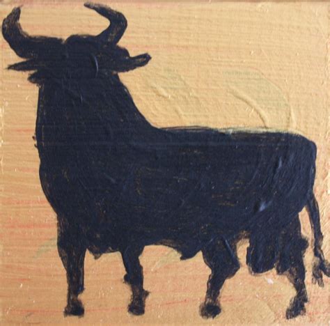 Spanish Black Bull Gold Red Painting by Roger Cummiskey - Fine Art America