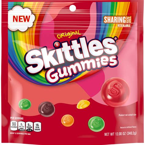 Skittles Original Gummy Candy, Sharing Size, 12 oz Bag - Walmart.com