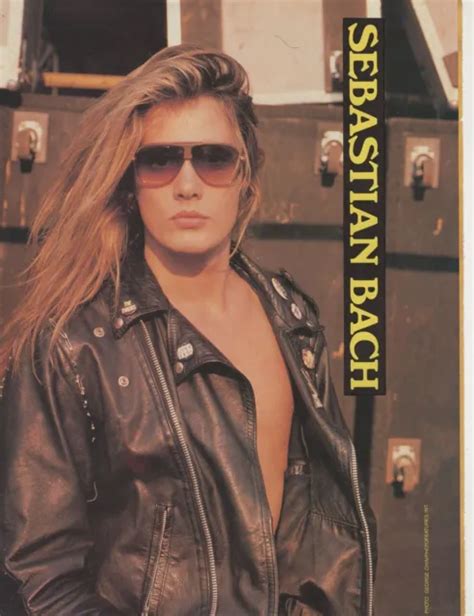 SEBASTIAN BACH SHIRTLESS in leather pinup double sided picture x2 photo Skid Row $5.00 - PicClick