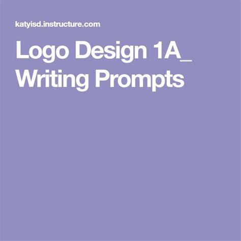 Logo Design 1A_ Writing Prompts | Writing prompts, Logo design, Writing