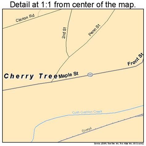 Cherry Tree Pennsylvania Street Map 4213120