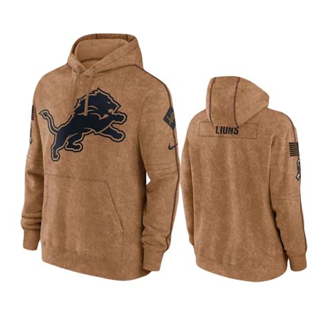 Detroit Lions Brown 2023 Salute To Service Club Hoodie - NB Jersey